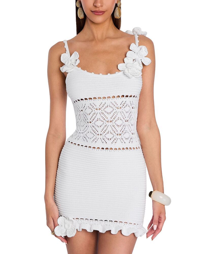 レトロフェット レディース トップス ワンピース Retrofete Orleane Crochet Dress White ホワイト