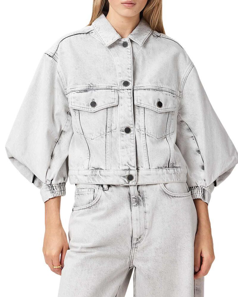 オールセインツ レディース アウター ジャケット・ブルゾン デニム ALLSAINTS Luca Denim Jacket Bleached Grey グレー