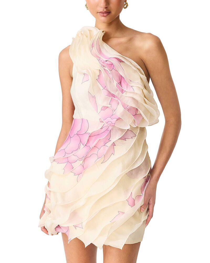 エリアット レディース トップス ワンピース ミニ Elliatt Rova One Shoulder Mini Dress Creampink