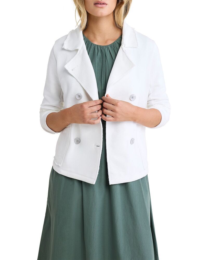 ニックプラスゾーイ レディース アウター ジャケット・ブルゾン パイル NICZOE French Terry Daily Jacket Paper White ホワイト