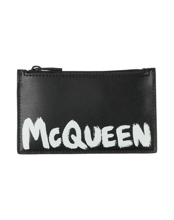 マックイーン メンズ アクセサリー 財布 カードケース MCQUEEN Black ブラック