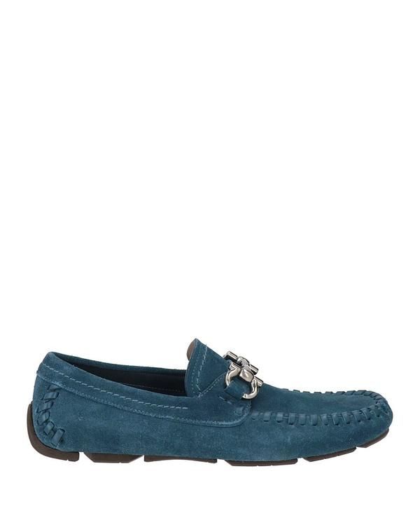 フェラガモ メンズ シューズ スリッポン・ローファー モカシン FERRAGAMO Blue Gray グレー