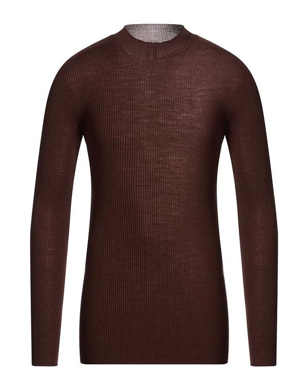 リックオウエンス メンズ アウター ニット・セータートルネック RICK OWENS Chocolate Brown ブラウン