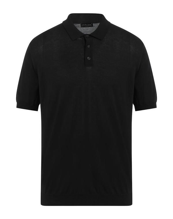 ロベルトコリーナ メンズ トップス ポロシャツ ROBERTO COLLINA Black ブラック