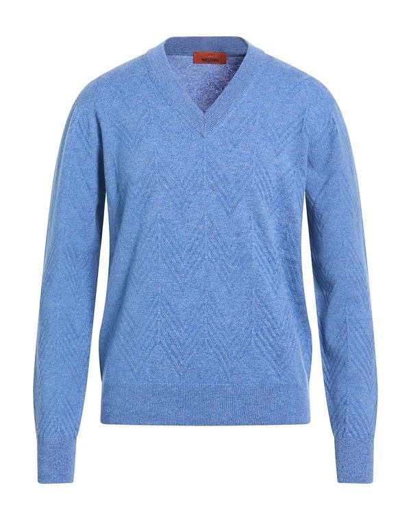 ミッソーニ メンズ アウター カーディガン カシミヤニット MISSONI Sky Blue ブルー