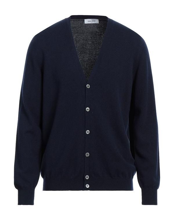 グランサッソ メンズ アウター カーディガン GRAN SASSO Midnight Blue ブルー
