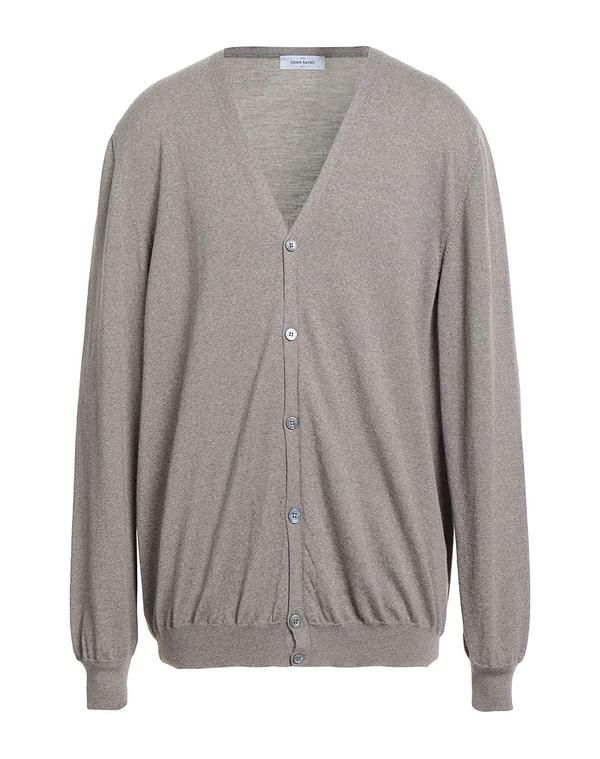 グランサッソ メンズ アウター カーディガン GRAN SASSO Khaki カーキ