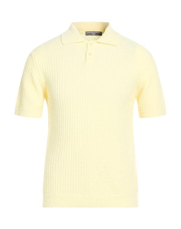 ダニエル フィエゾリ メンズ トップス ポロシャツ DANIELE FIESOLI Pastel Yellow イエロー