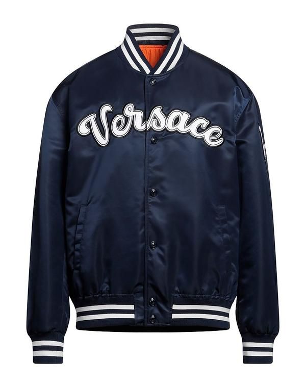 ヴェルサーチ メンズ アウター ジャケット・ブルゾン ボンバージャケット VERSACE Midnight Blue ブルー