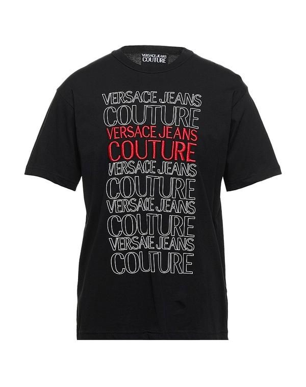 ヴェルサーチ メンズ トップス Tシャツ VERSACE JEANS COUTURE Black ブラック