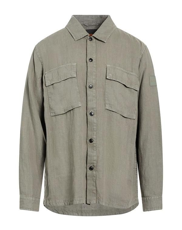 ボス メンズ トップス シャツ BOSSage Green グリーン