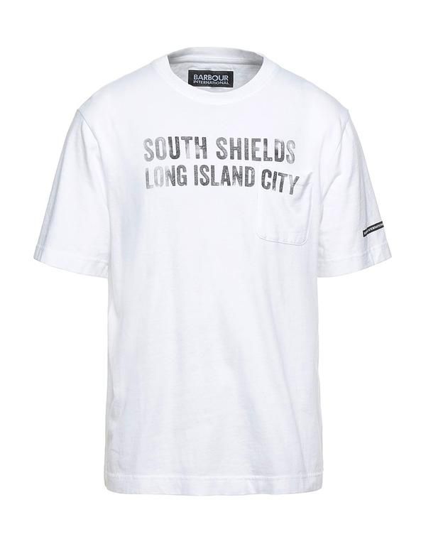 バブアー メンズ トップス Tシャツ BARBOUR White ホワイト
