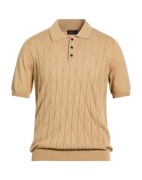 ロベルトコリーナ メンズ トップス ポロシャツ ROBERTO COLLINA Camel キャメル