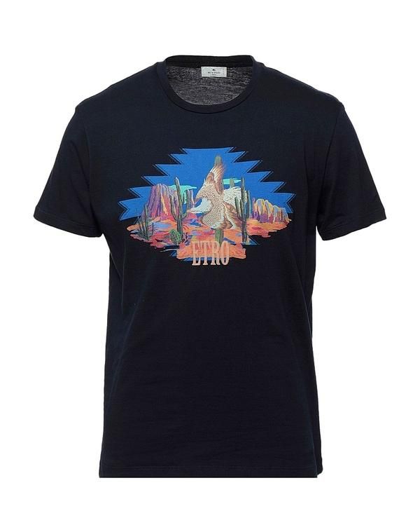 エトロ メンズ トップス Tシャツ ETRO Midnight Blue ブルー