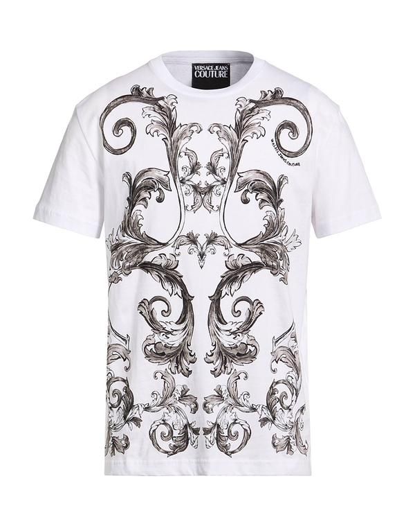 ヴェルサーチ メンズ トップス Tシャツ VERSACE JEANS COUTURE White ホワイト