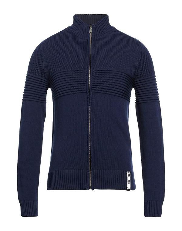 ビッケンバーグス メンズ アウター カーディガン ファスナー付きニット BIKKEMBERGS Midnight Blue ブルー