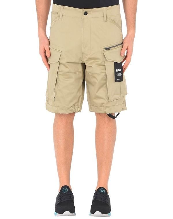 ジースター メンズ ボトムス ハーフパンツ・ショーツ ショートパンツバミューダパンツ GSTARAW Beige ベージュ