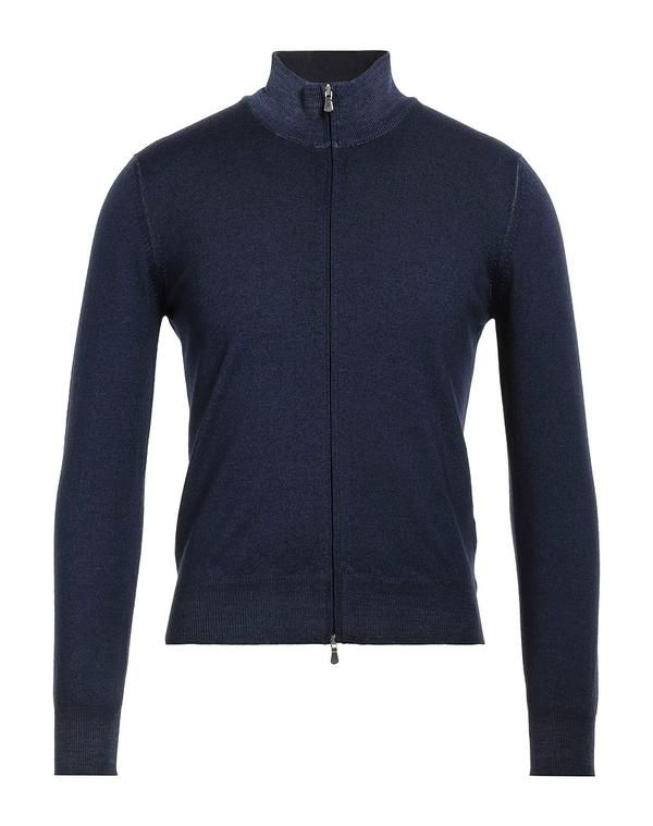 グランサッソ メンズ アウター カーディガン ファスナー付きニット GRAN SASSO Midnight Blue ブルー