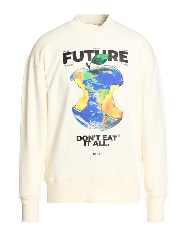 エムエスジイエム メンズ アウター パーカー・スウェット MSGM Ivory アイボリー