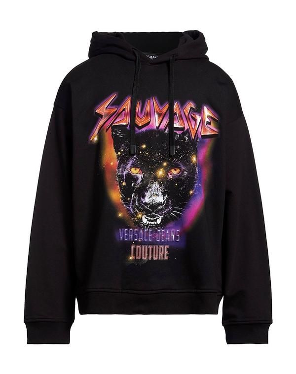ヴェルサーチ メンズ アウター パーカー・スウェット VERSACE JEANS COUTURE Black ブラック