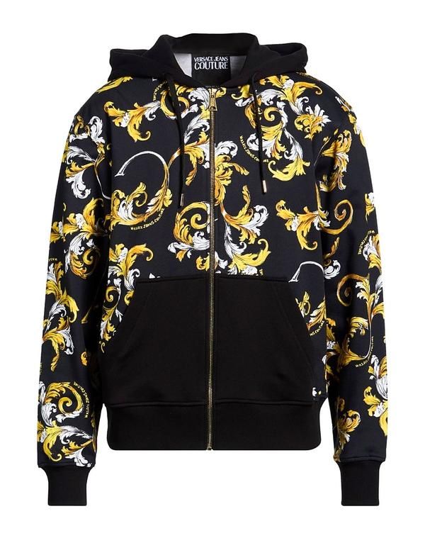 ヴェルサーチ メンズ アウター パーカー・スウェット VERSACE JEANS COUTURE Black ブラック