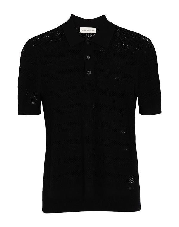 ドリス・ヴァン・ノッテン メンズ トップス ポロシャツ DRIES VANOTEN Black ブラック