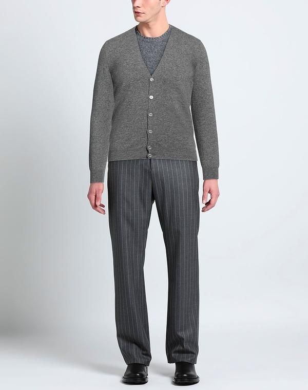 グランサッソ メンズ アウター カーディガン GRAN SASSO Lead Gray グレー