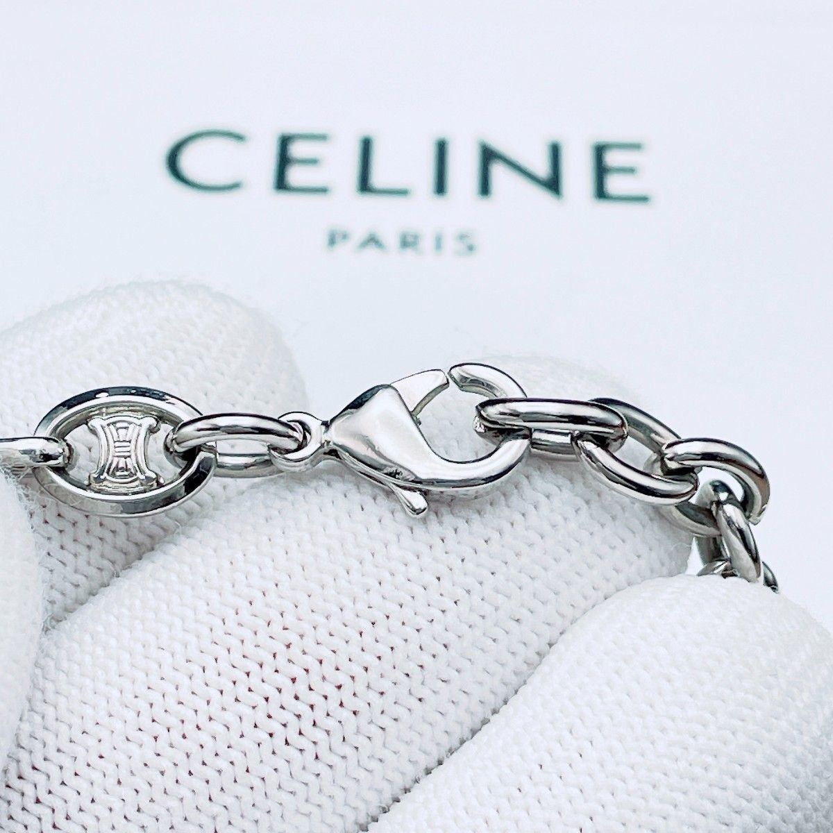 ◇セリーヌ◇新品仕上済 CELINE トリオンフ ネックレス シルバー 29.56