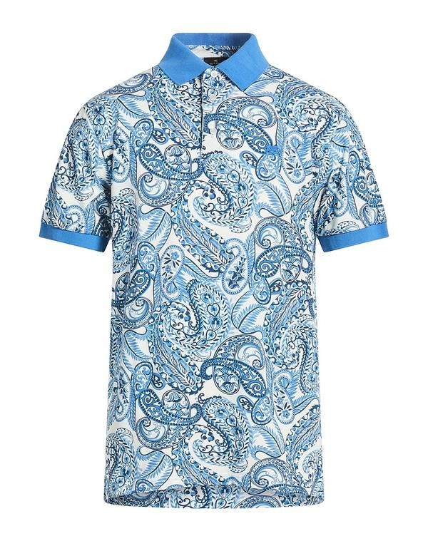 エトロ メンズ トップス ポロシャツ ETRO Azure Blue ブルー
