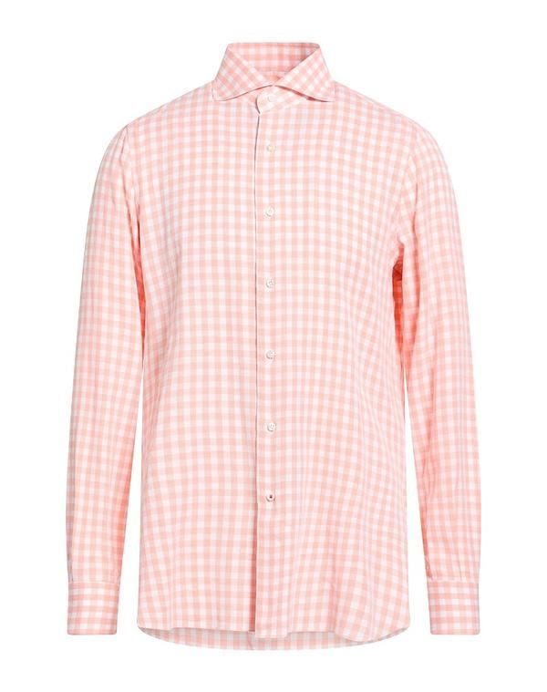 イザイア メンズ トップス シャツ ISAIA Salmon Pink ピンク