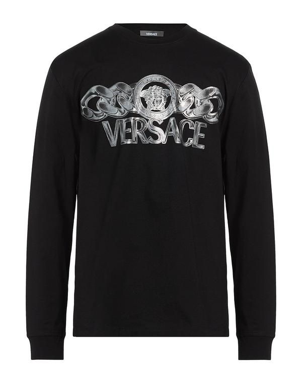 ヴェルサーチ メンズ トップス Tシャツ VERSACE Black ブラック 51,480円