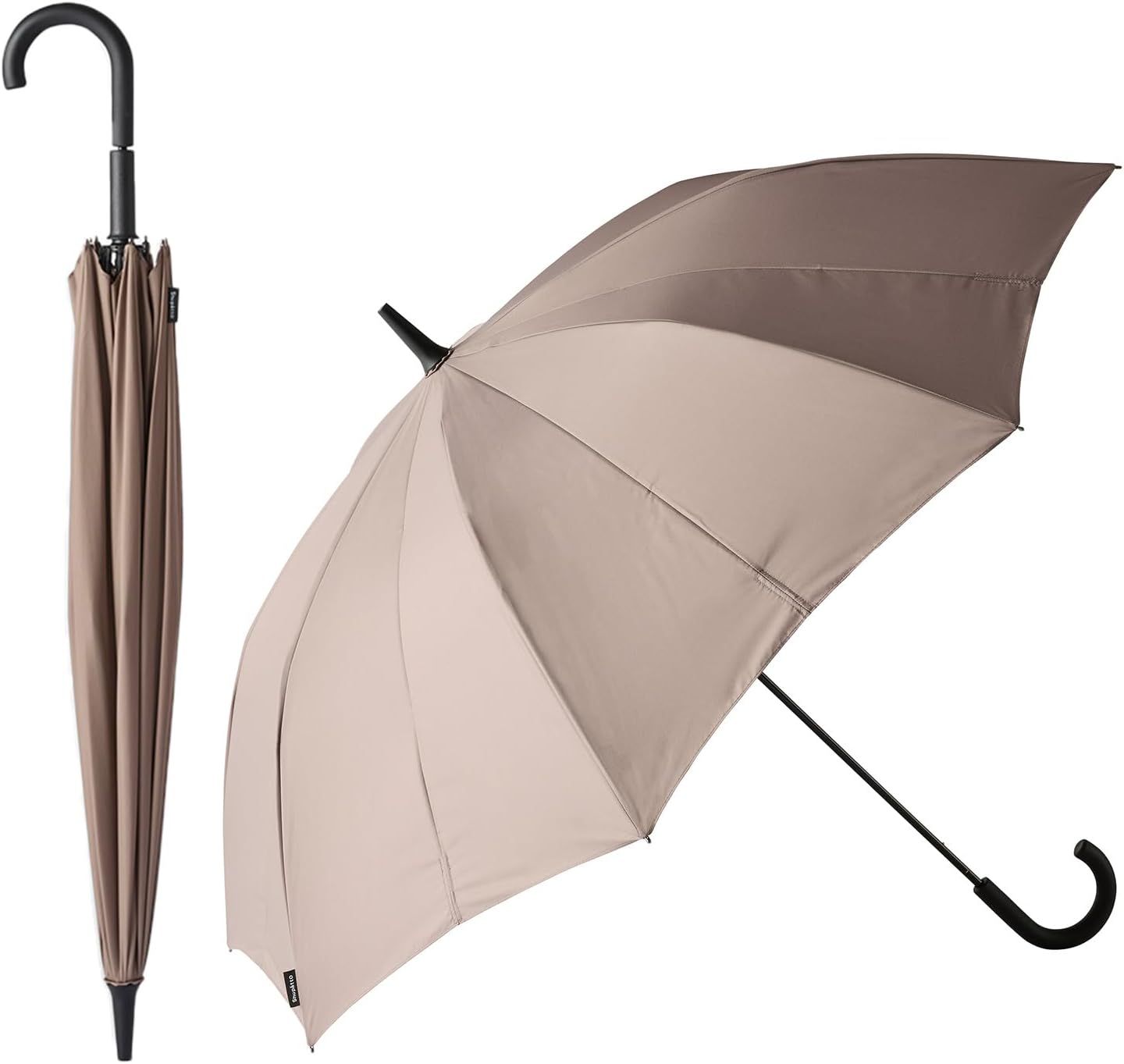 マーナ Shupatto アンブレラ 傘 58cm 65cm 軽量 グラスファイバー ボタンレス 乾燥用ストッパー付 手が濡れない 畳まない傘