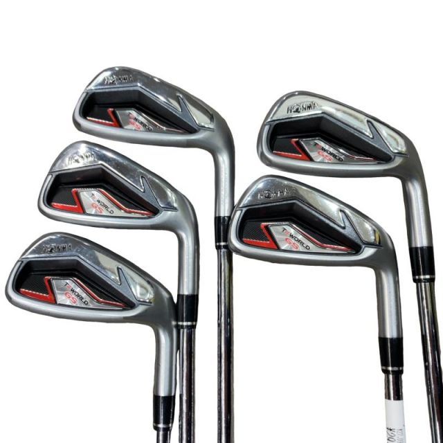 【中古】 本間ゴルフ TOUR WORLD GS 5S アイアンセット IR NS PRO ZELOS FOR T//WORLD (フレックスS) メンズ 男性用 右利き 右用 Cランク ゴルフクラブ
