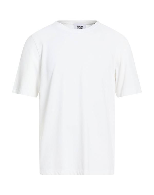 アルファス テューディオ メンズ トップス Tシャツ ALPHA STUDIO White ホワイト