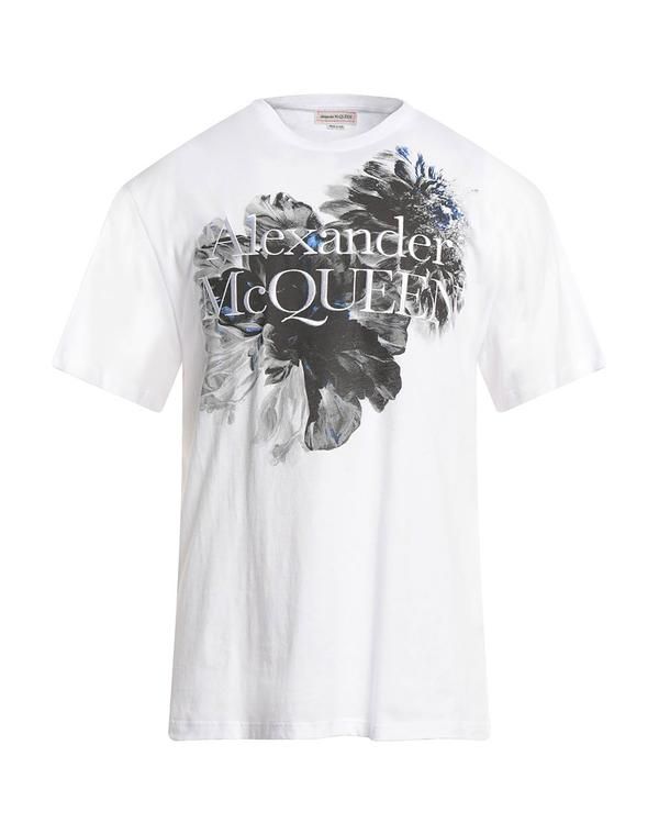 マックイーン メンズ トップス Tシャツ MCQUEEN White ホワイト