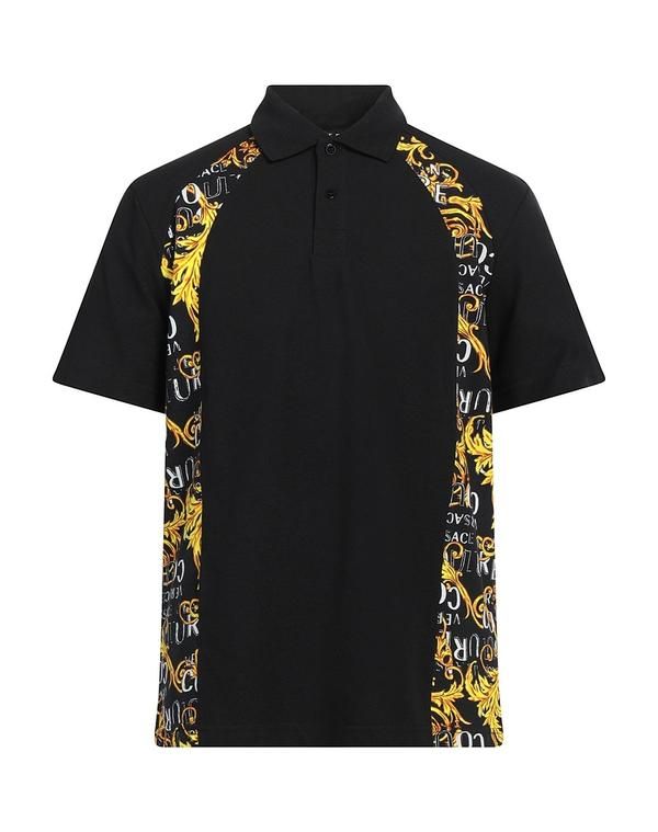 ヴェルサーチ メンズ トップス ポロシャツ VERSACE JEANS COUTURE Black ブラック