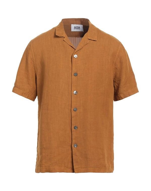 アルファス テューディオ メンズ トップス シャツ ALPHA STUDIO Mustard マスタード