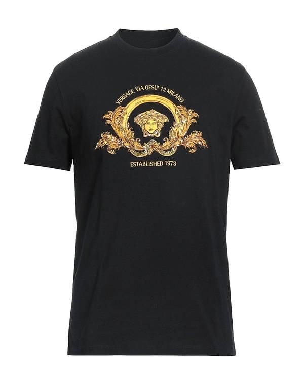 ヴェルサーチ メンズ トップス Tシャツ VERSACE Black ブラック
