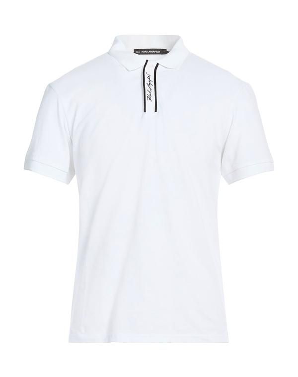 カール ラガーフェルド メンズ トップス ポロシャツ KARLAGERFELD White ホワイト