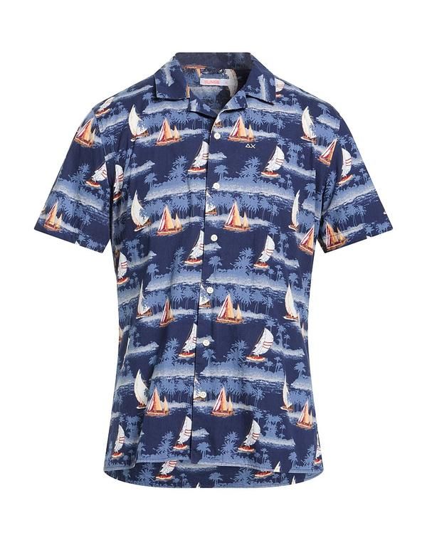 サンシックスティーエイト メンズ トップス シャツ SUN 68 Navy ネイビー