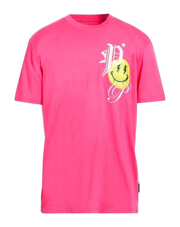 フィリッププレイン メンズ トップス Tシャツ PHILIPPLEIN Fuchsia フューシャ