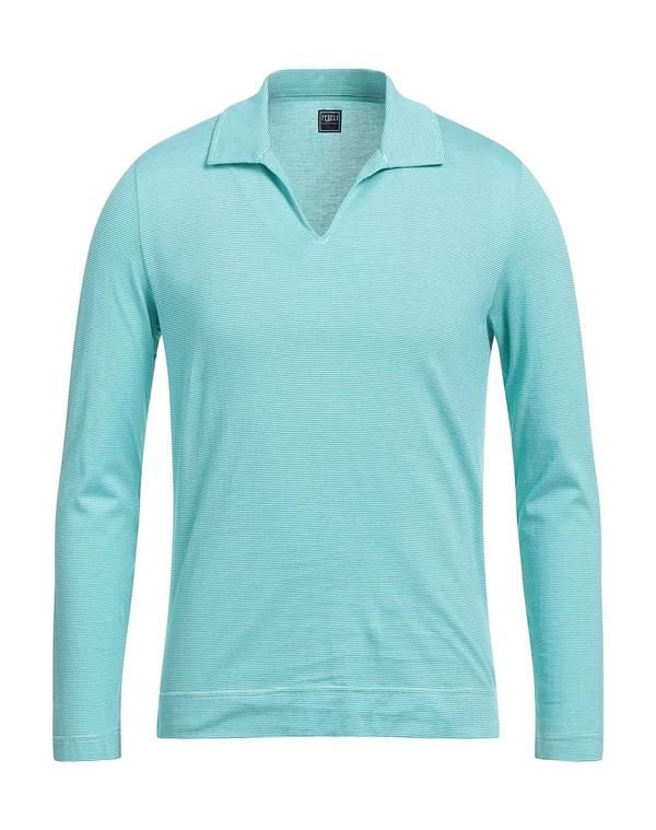 フェデーリ メンズ トップス ポロシャツ FEDELI Turquoise Blue ブルー