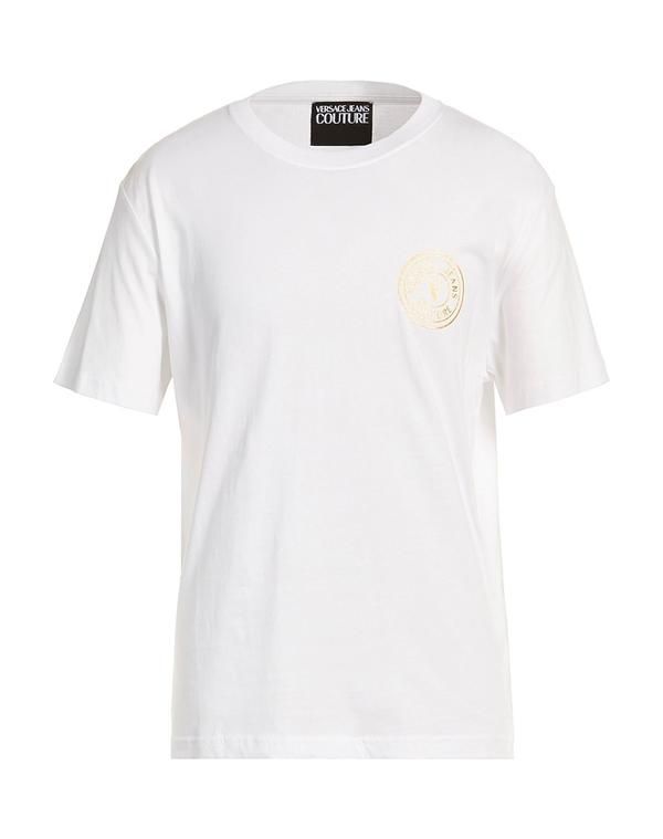 ヴェルサーチ メンズ トップス Tシャツ VERSACE JEANS COUTURE White ホワイト