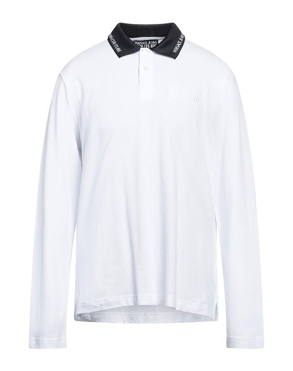 ヴェルサーチ メンズ トップス ポロシャツ VERSACE JEANS COUTURE White ホワイト