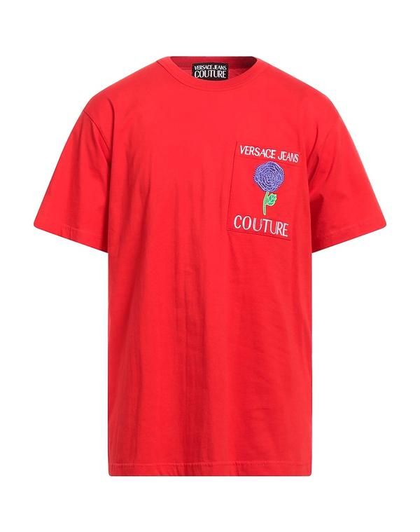 ヴェルサーチ メンズ トップス Tシャツ VERSACE JEANS COUTUREd レッド 28,470円