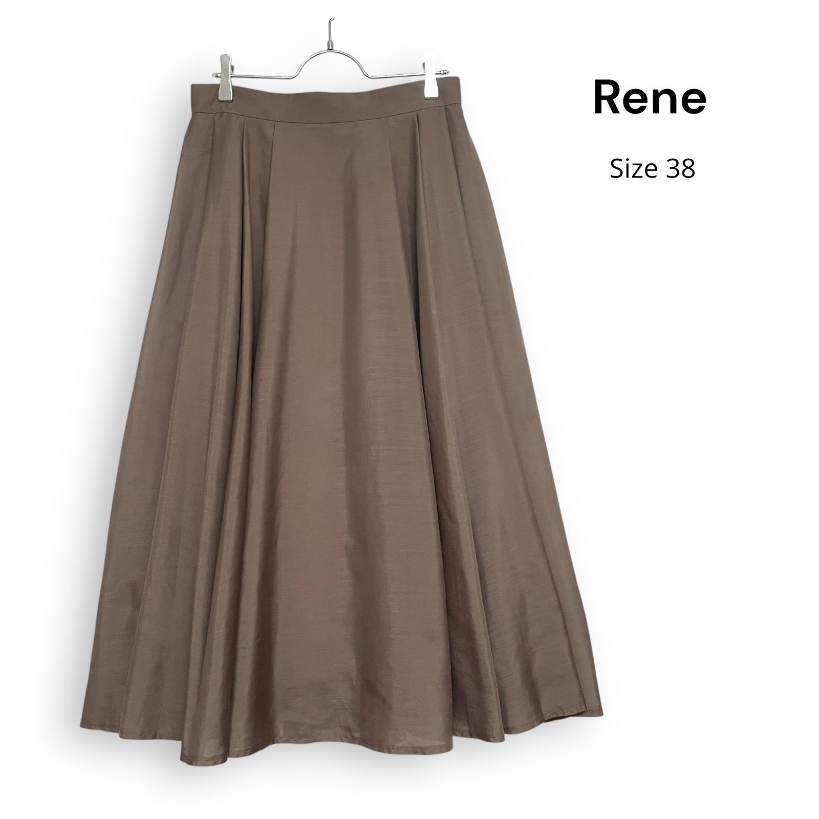 ルネ Rene スカート 38size Rene ルネ タック フレア ウール ブラウン Size38 - メルカリ