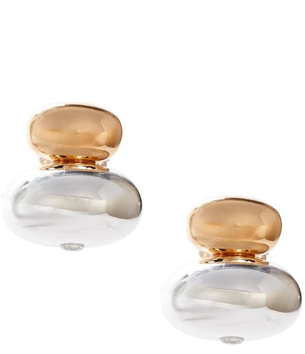 ディラーズ レディース アクセサリー ピアス・イヤリング Dillards Polished Metal Pebble Stud Earrings Two Tone