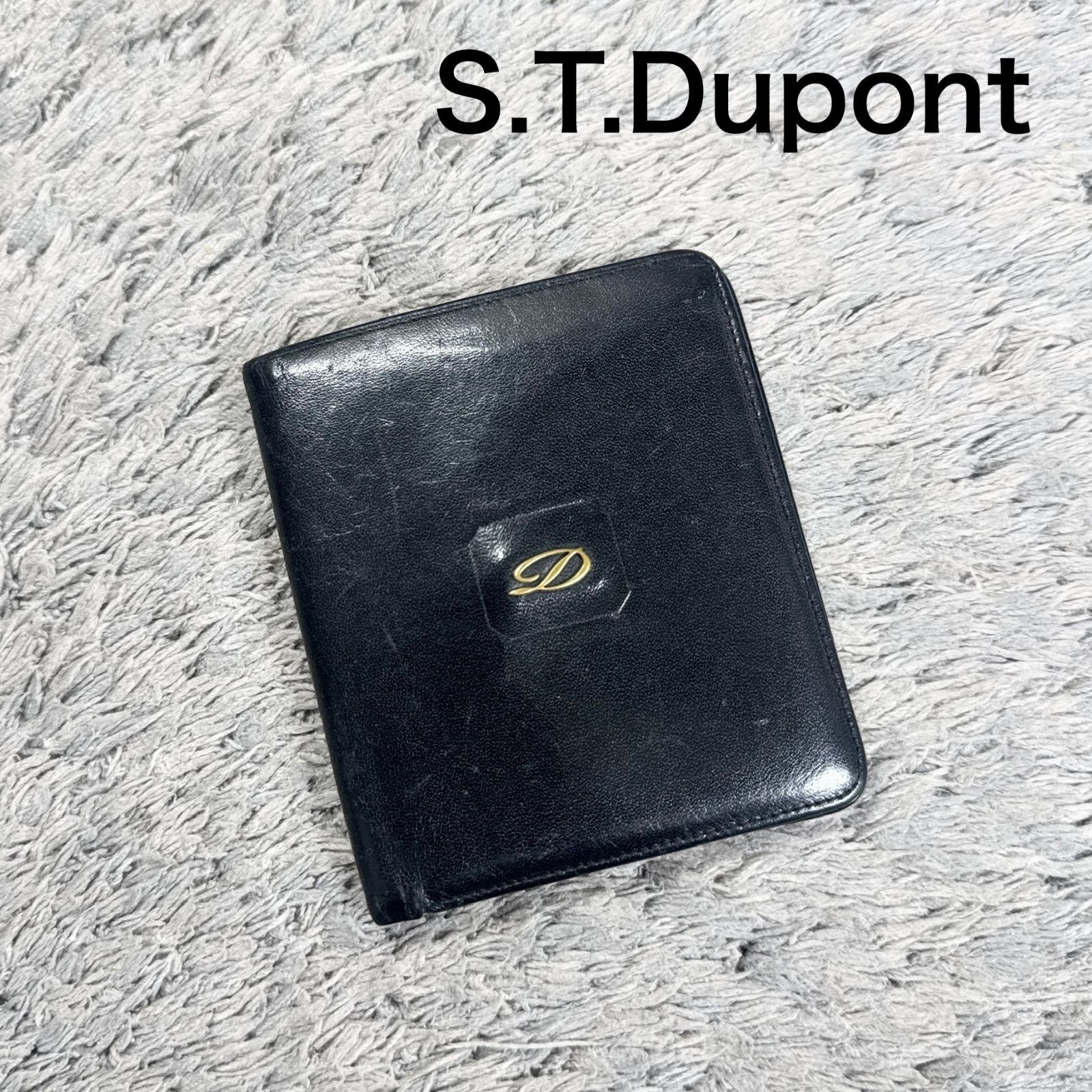 S.T.Dupont エステーデュポン コンパクト 二つ折り財布 レザー