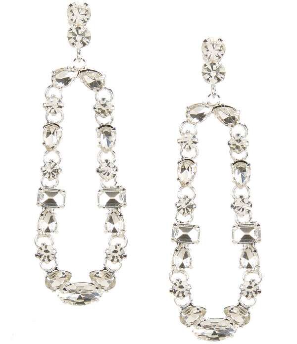 セザンヌ レディース アクセサリー ピアス・イヤリング Cezannelongated Oval Drop EarringsilverCrystal シルバー