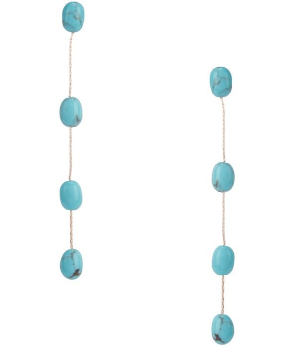 アンナアヴァ レディース アクセサリー ピアス・イヤリング Anna Ava Turquoise Stone Linearrings Turquoise ターコイズ
